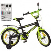 Велосипед детский PROF1 16д. SY1651 Inspirer, черно-салатовый
