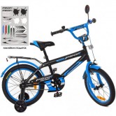 Велосипед детский PROF1 16д. SY1653 Inspirer, черно-синий