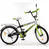 Велосипед детский PROF1 20д. SY2054 Inspirer, черно-бело-салатовый