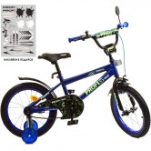 Велосипед детский PROF1 16д. Y1672 Dino, темно-синий матовый