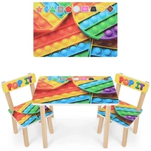 Детский столик 501-127, со стульчиками, радуга