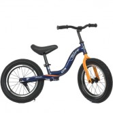 Беговел детский 14д. ML-088-3, надувные колеса, сине-оранжевый