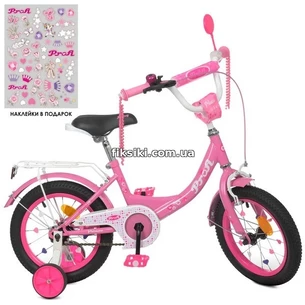 Велосипед детский PROF1 14д. Y1411 Princess, розовый