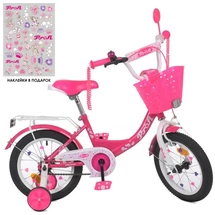 Велосипед детский PROF1 14д. Y1413-1, Princess, с корзинкой