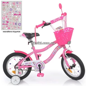 Велосипед детский PROF1 14д. Y14241-1 Unicorn, с корзинкой