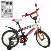 Велосипед детский PROF1 16д. Y16325, Inspirer, черно-красный матовый