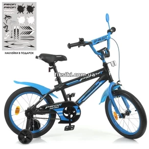 Велосипед детский PROF1 18д. Y18323 Inspirer, черно-синий матовый