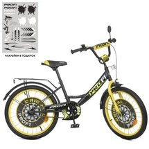 Велосипед детский PROF1 20д. Y2043, Original boy, черно-желтый