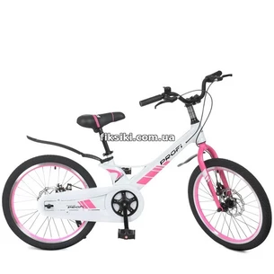 Велосипед детский PROF1 20д. LMG20239, Hunter, бело-розовый