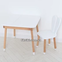 Детский столик 04-025W-TABLE, со стульчиком, белый