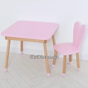 Детский столик 04-025R-DESK со стульчиком, розовый | Дитячий столик 04-025R-DESK