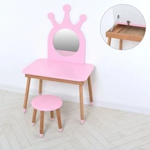 Детское трюмо 03-01PINK-BOX со стульчиком, розовое | Дитяче трюмо 03-01PINK-BOX