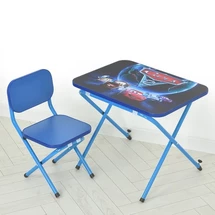 Детский столик Тачки голубой, со стульчиком