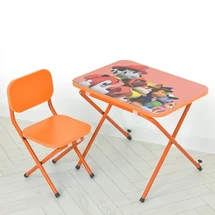 Детский столик Щенячий патруль оранжевый, со стульчиком | Дитячий столик Щенячий патруль