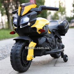 Купить Детский мотоцикл T-7218 EVA YELLOW, мягкие колеса