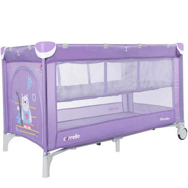 Кликните для увеличения изображения Купить Манеж CARRELLO Piccolo+ CRL-9201/1 Spring Purple, со вторым дном