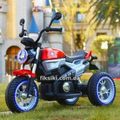 Купить Детский мотоцикл M 3687 AL-3, c кожаным сиденьем, красный