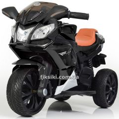 Детский мотоцикл M 3912 EL-2, c кожаным сиденьем, черный