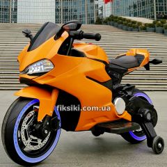 Детский мотоцикл M 4104 EL-7 Ducati, мягкое сиденье, оранжевый
