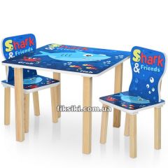 Детский столик 506-74 Акула, со стульчиками