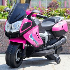 Детский мотоцикл M 3625 EL-8, кожаное сиденье, розовый