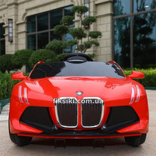 Детский электромобиль T-7649 EVA RED, BMW с мягкими колесами фото 11