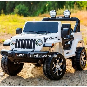 Детский электромобиль M 4176 EBLR-1 Jeep, мягкие колеса, белый