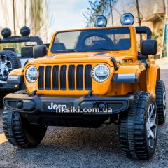 Купить Детский электромобиль M 4176 EBLR-7 Jeep, мягкие колеса, оранжевый