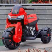 Детский мотоцикл M 4193 EL-3, кожаное сиденье, красный
