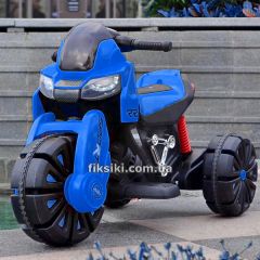 Детский мотоцикл M 4193 EL-4, кожаное сиденье, синий