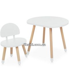 Купить Детский столик M 4254 Mushroom white, со стульчиком