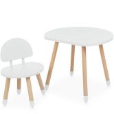 Детский столик M 4254 Mushroom white, со стульчиком