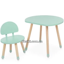 Детский столик M 4254 Mushroom mint, со стульчиком