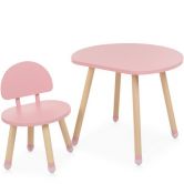 Детский столик M 4254 Mushroom pink, со стульчиком