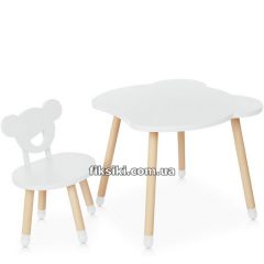 Купить Детский столик M 4255 Bear white, со стульчиком | Дитячий столик M 4255 Bear white