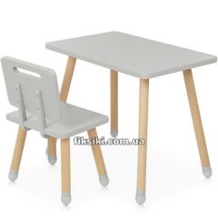 Детский столик M 4256 Square gray со стульчиком