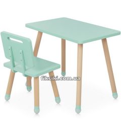Купить Детский столик M 4256 Square mint со стульчиком