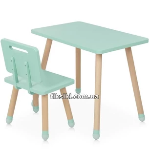 Детский столик M 4256 Square mint со стульчиком