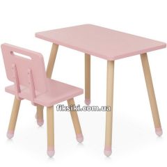 Купить Детский столик M 4256 Square pink со стульчиком