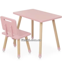 Детский столик M 4256 Square pink со стульчиком