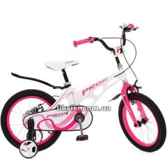 Детский велосипед PROF1 16д. LMG16204 Infinity, бело-розовый