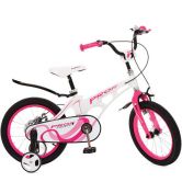 Детский велосипед PROF1 16д. LMG16204 Infinity, бело-розовый