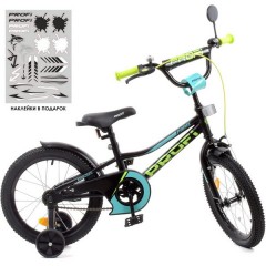 Купить Детский велосипед PROF1 16д. Y16224 Prime, черный матовый