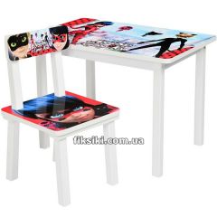Купить Детский столик BSM2K-M01, со стульчиком, Леди Баг и Супер-Кот