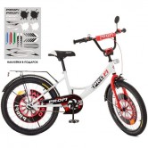 Детский велосипед PROF1 20д. XD2045, Original boy, бело-красный