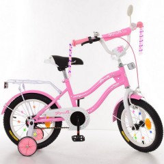 Детский велосипед PROF1 14д. XD1491, Star, розовый | Дитячий велосипед PROF1 14д. XD1491
