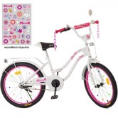 Детский велосипед PROF1 20д. XD2094, Star, бело-малиновый
