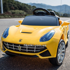 Детский электромобиль FL1078 EVA YELLOW, мягкие колеса, желтый фото 33