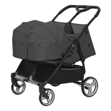 Коляска прогулочная CARRELLO Connect CRL-5502/1 Serious Black, для двойни купить