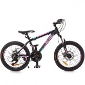 Спортивный велосипед 20д. G20OPTIMAL A20.2, черно-розовый